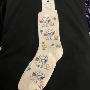 American Eagle Outfitters Snoopy Crew Socks - St Patrick’s Day
